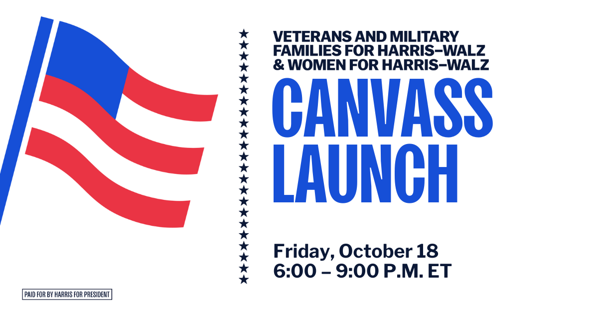 Women, Veterans, and Military Families for Harris- Canvass Launch